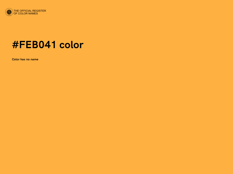 #FEB041 color image