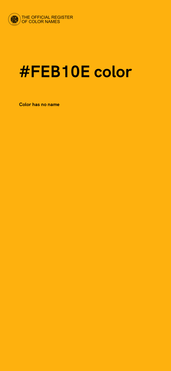 #FEB10E color image