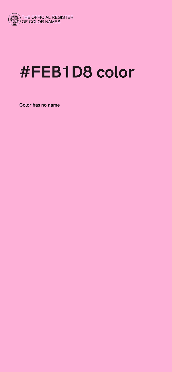 #FEB1D8 color image