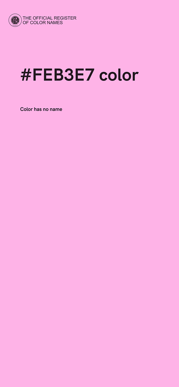 #FEB3E7 color image
