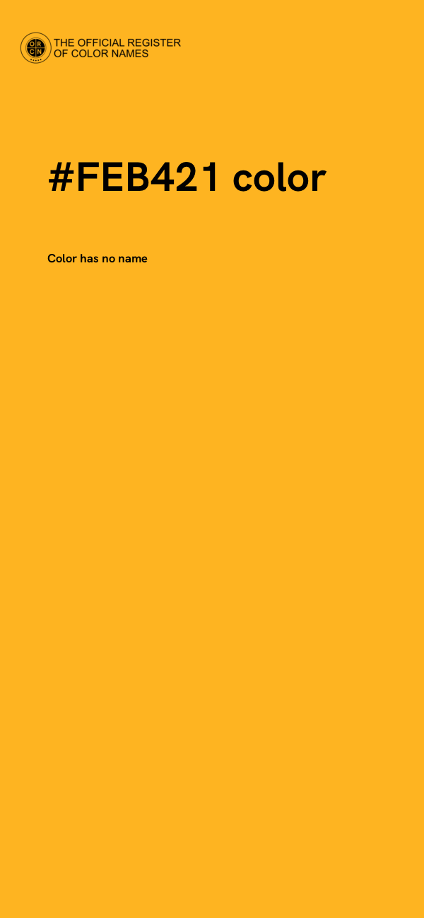 #FEB421 color image