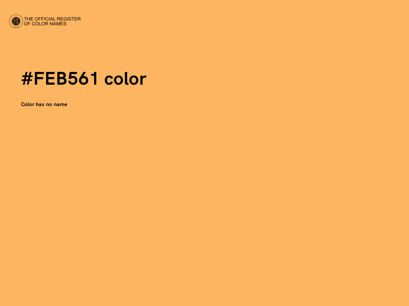 #FEB561 color image