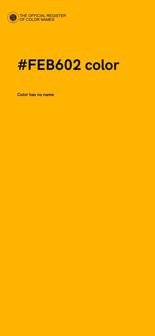 #FEB602 color image