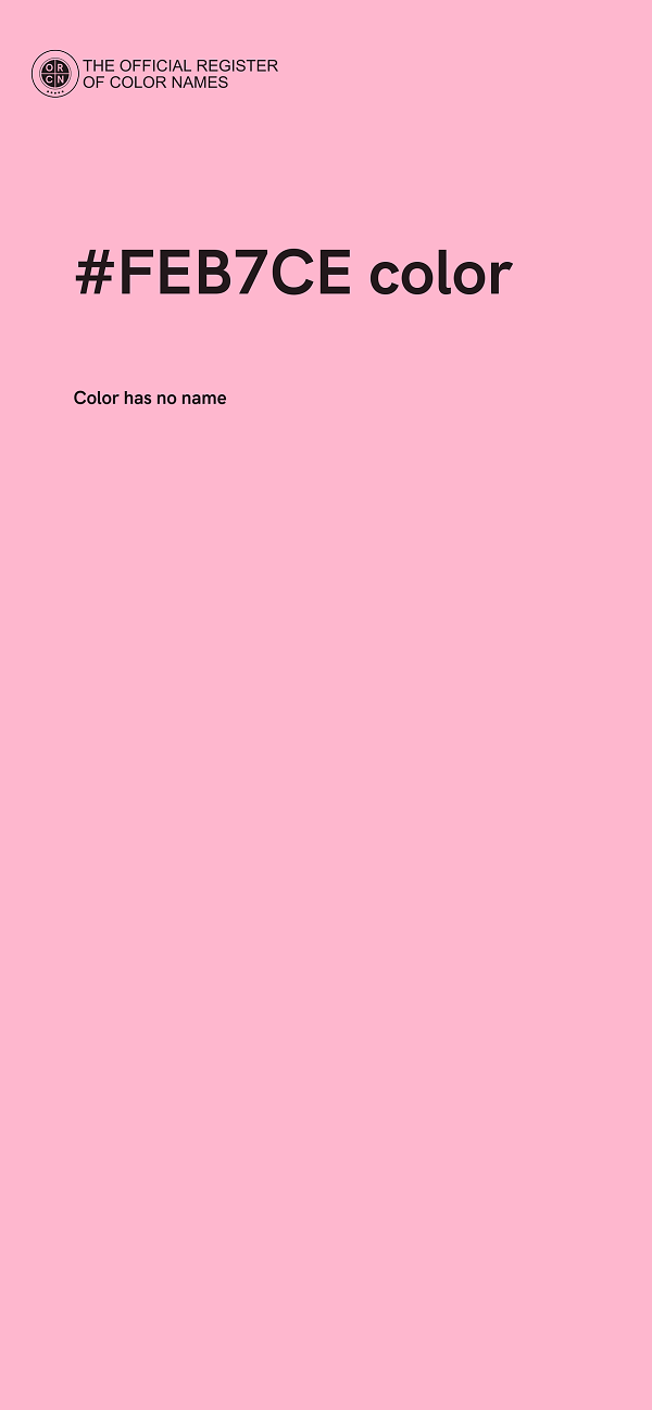 #FEB7CE color image