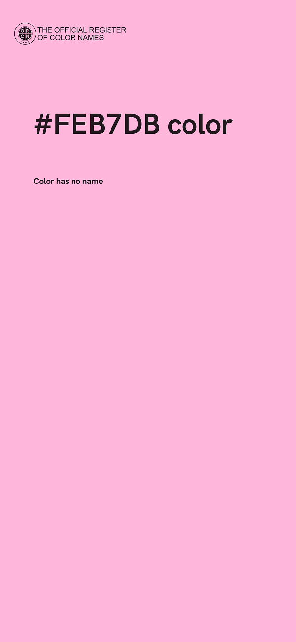 #FEB7DB color image