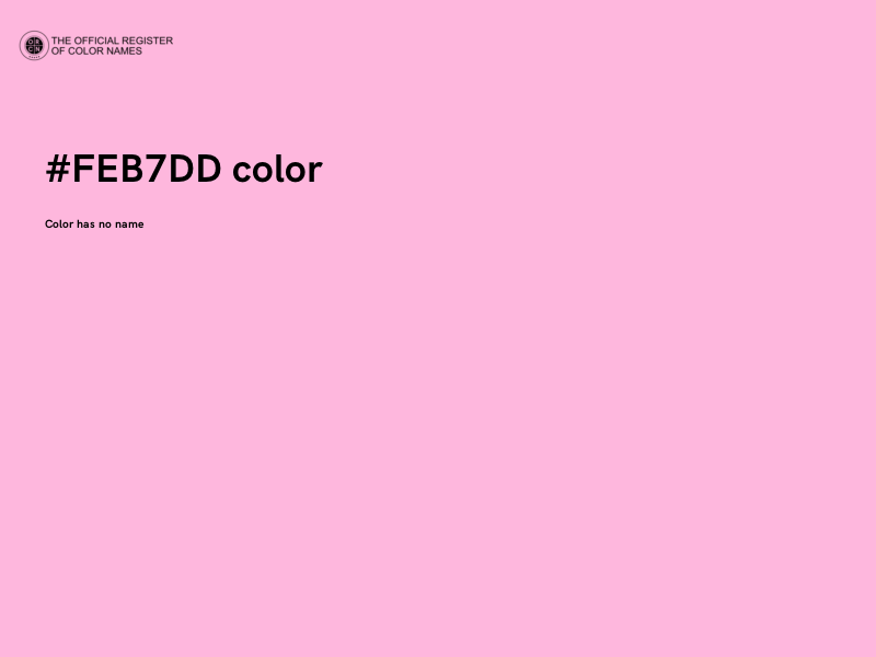 #FEB7DD color image