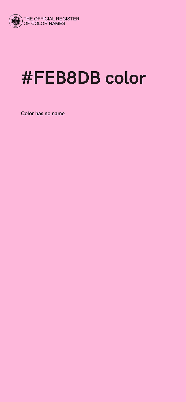 #FEB8DB color image