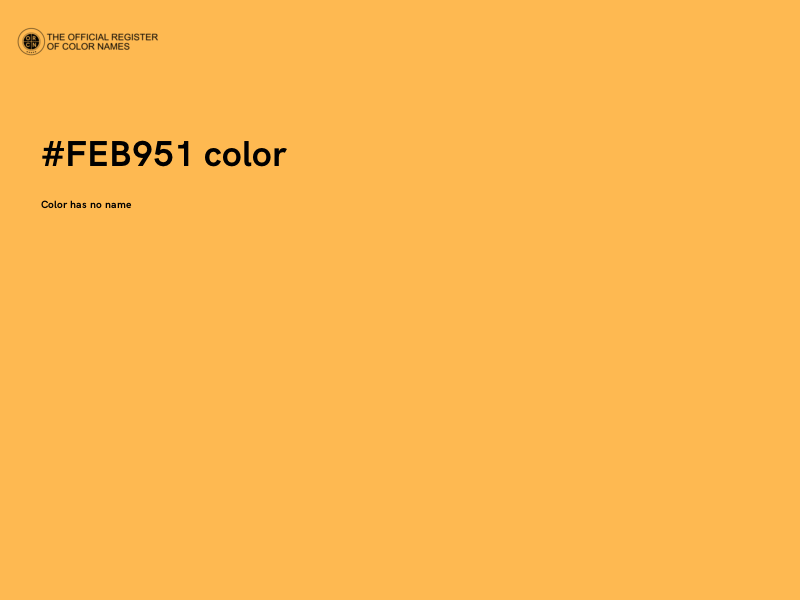 #FEB951 color image