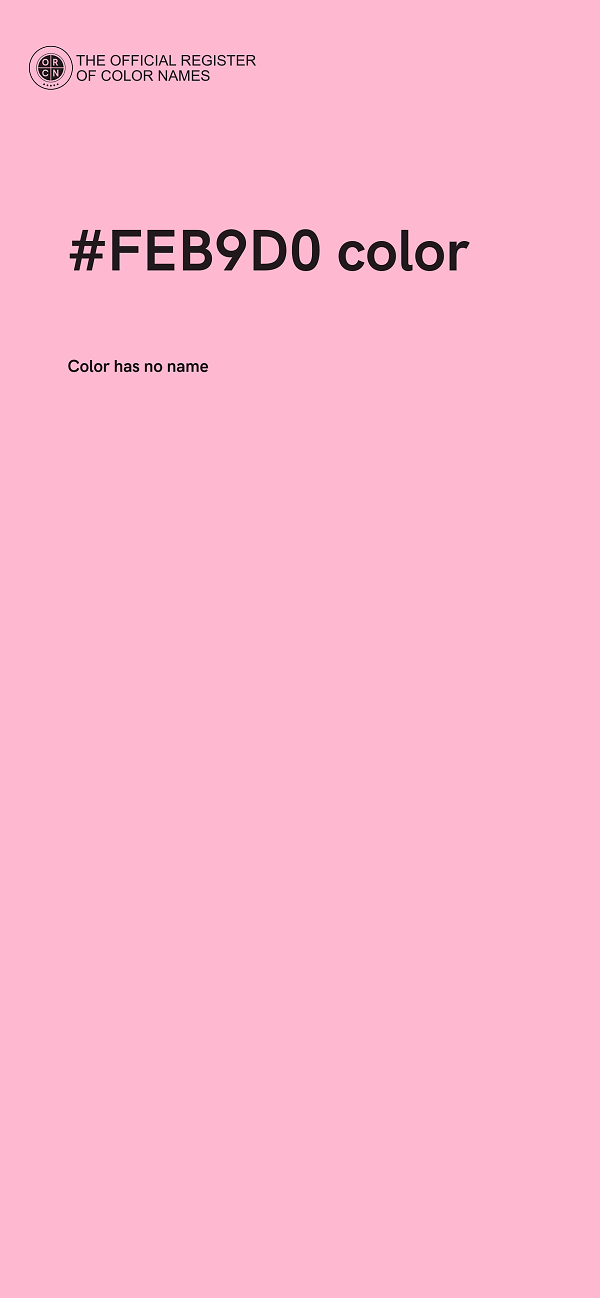 #FEB9D0 color image