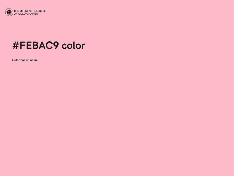 #FEBAC9 color image