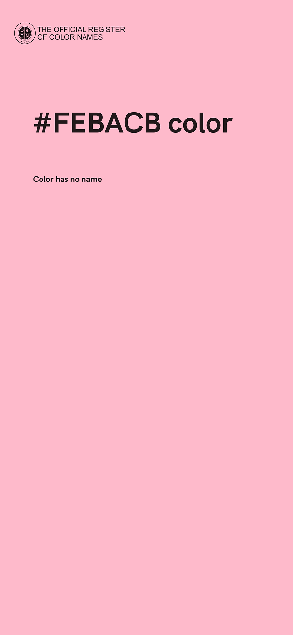 #FEBACB color image