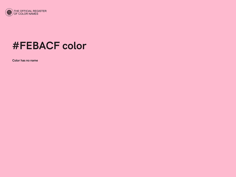 #FEBACF color image