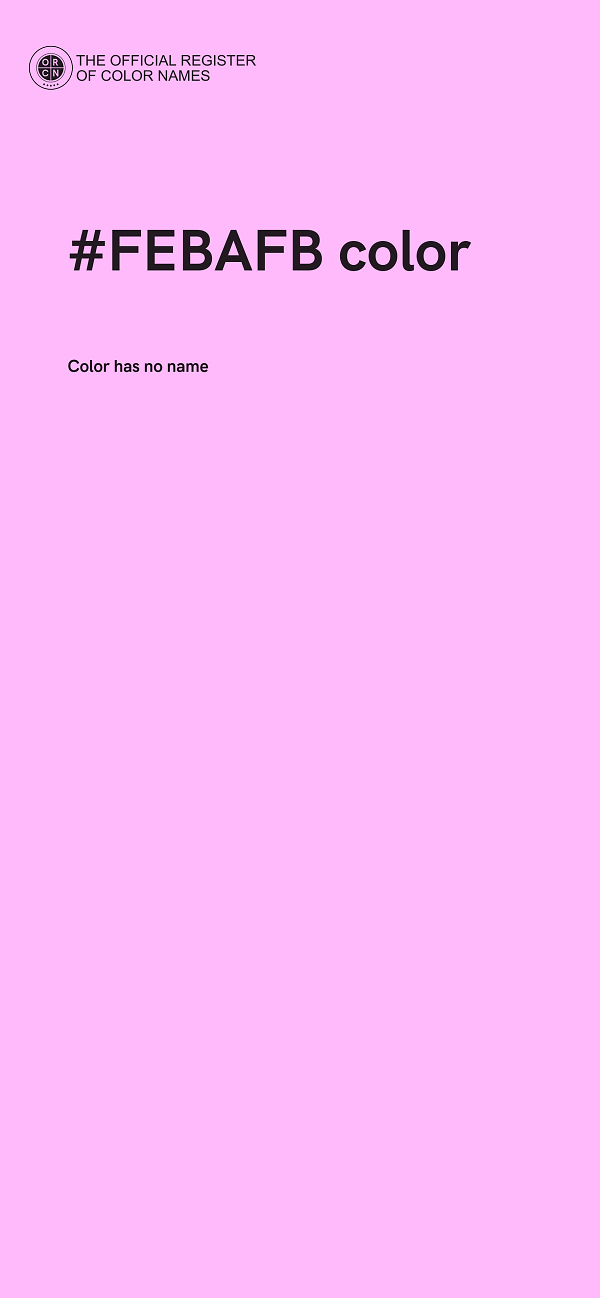 #FEBAFB color image