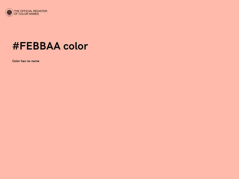 #FEBBAA color image