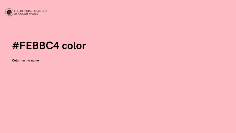 #FEBBC4 color image