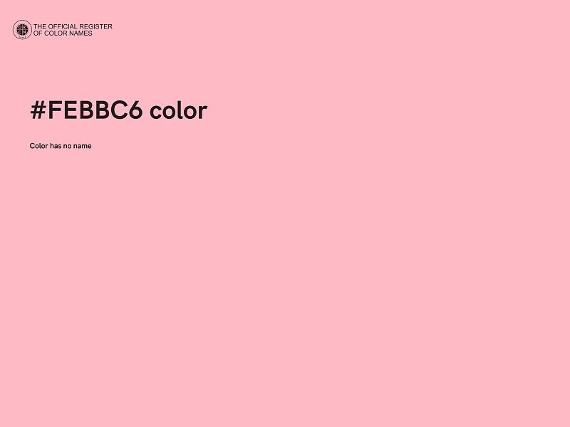 #FEBBC6 color image