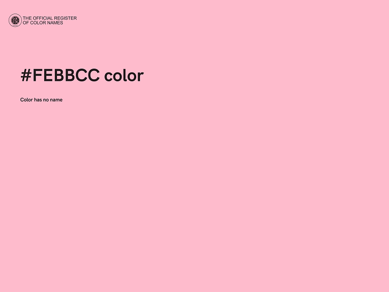 #FEBBCC color image