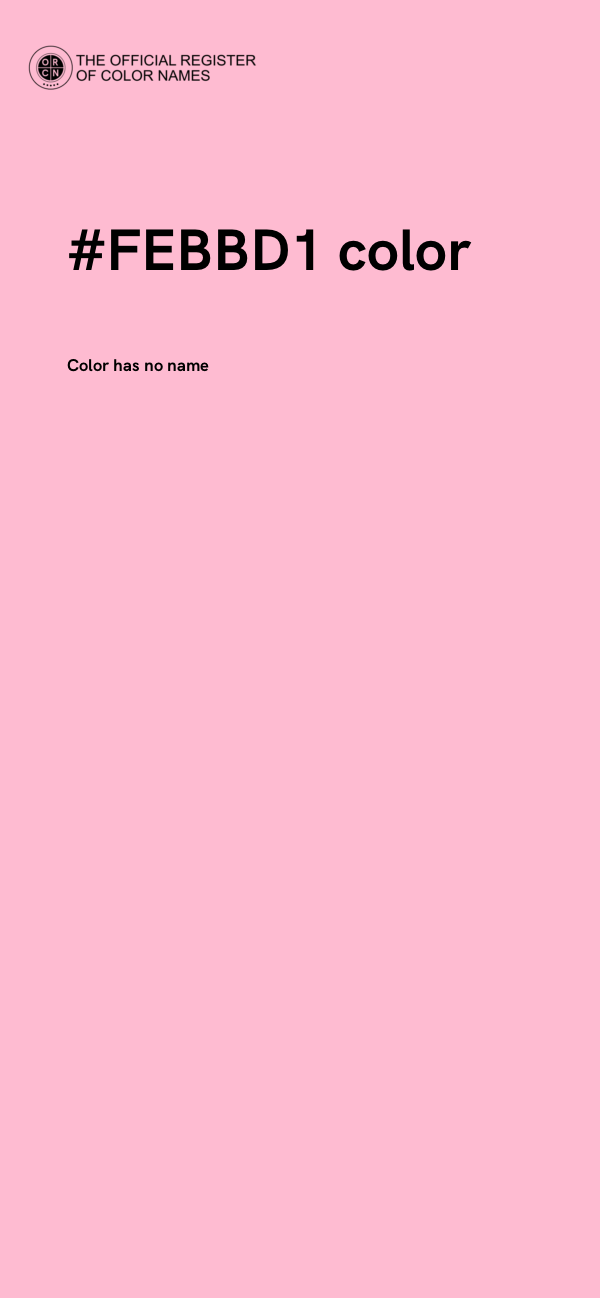 #FEBBD1 color image