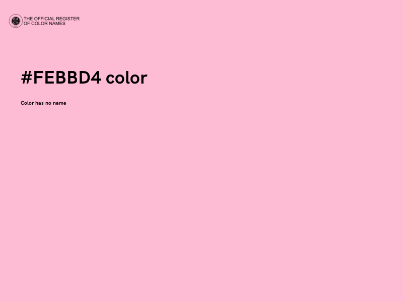 #FEBBD4 color image