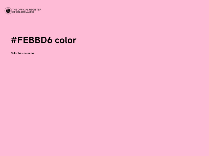 #FEBBD6 color image