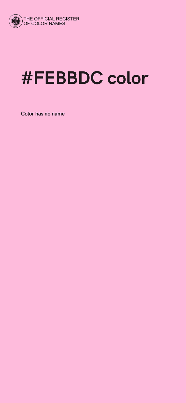 #FEBBDC color image
