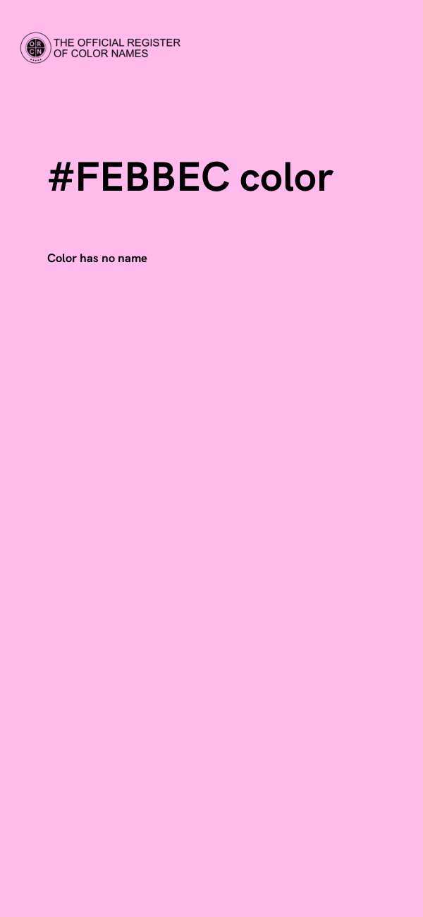 #FEBBEC color image