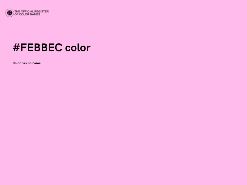 #FEBBEC color image