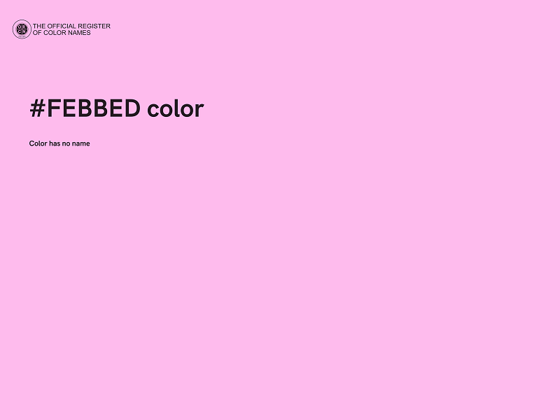 #FEBBED color image