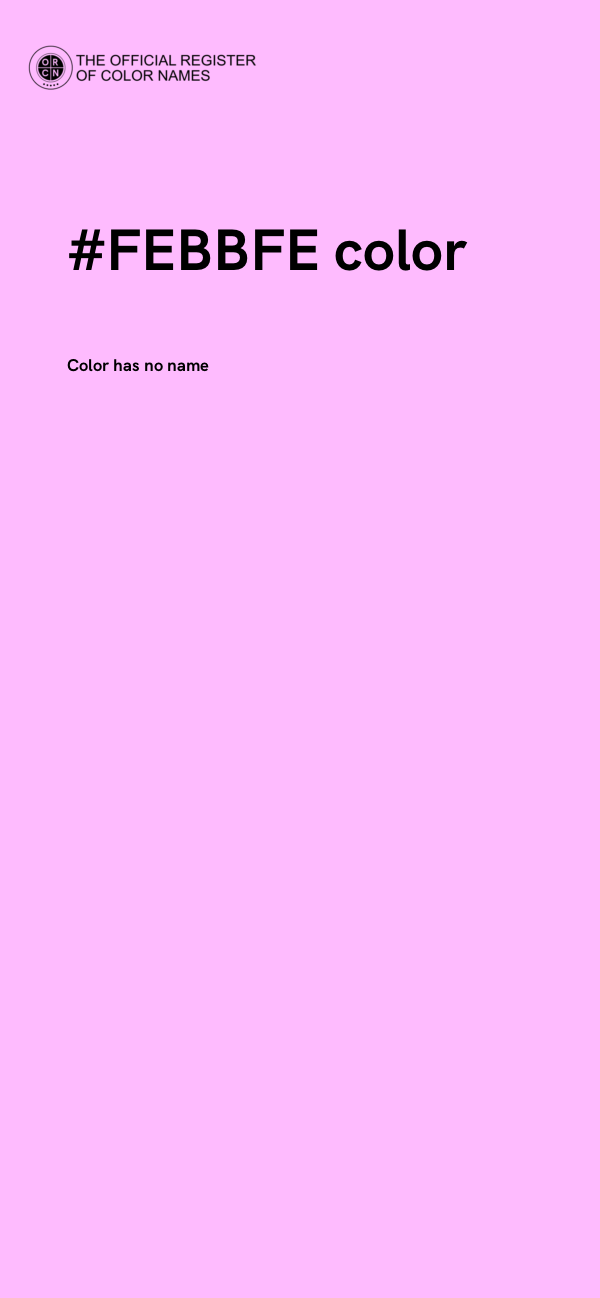 #FEBBFE color image