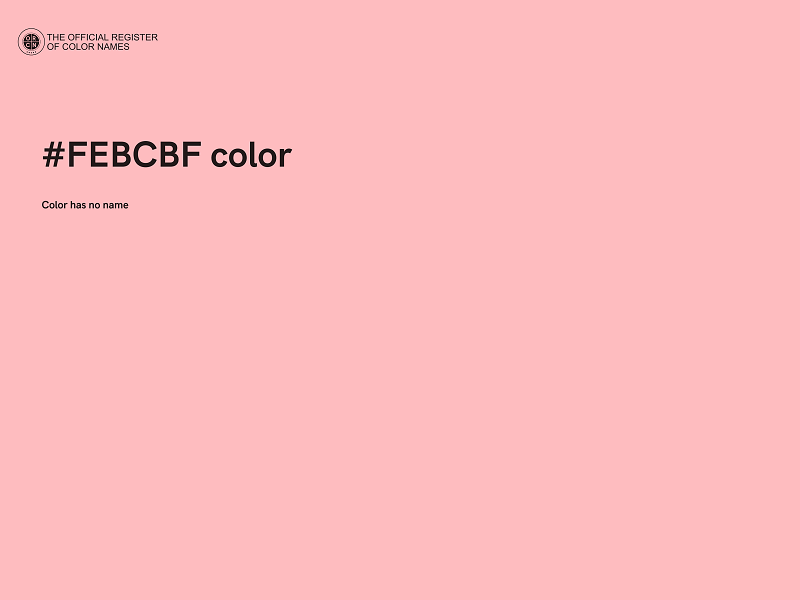 #FEBCBF color image