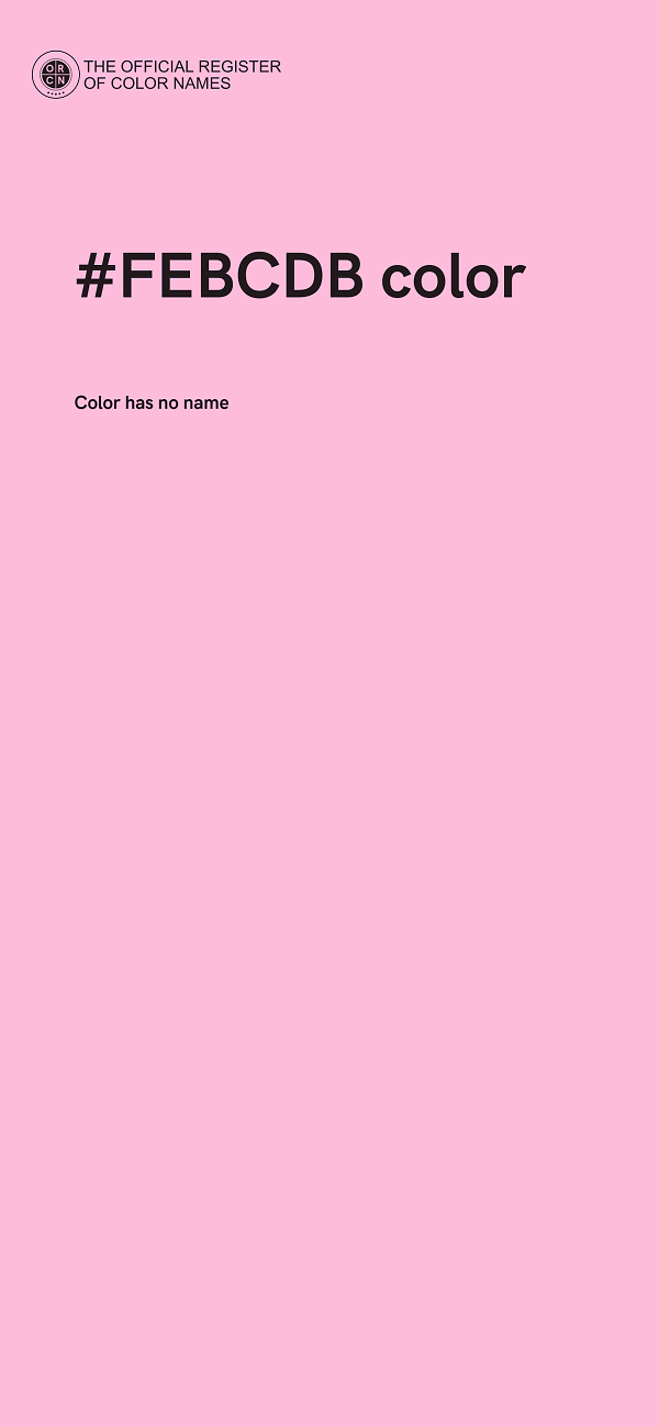 #FEBCDB color image