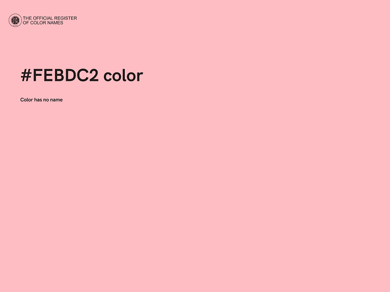 #FEBDC2 color image