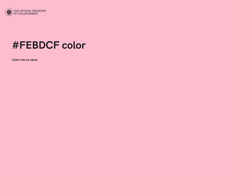 #FEBDCF color image