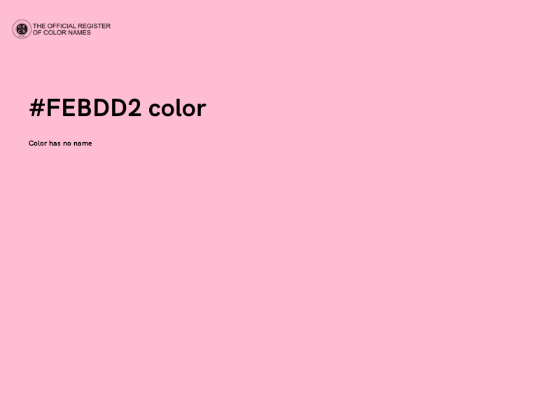#FEBDD2 color image
