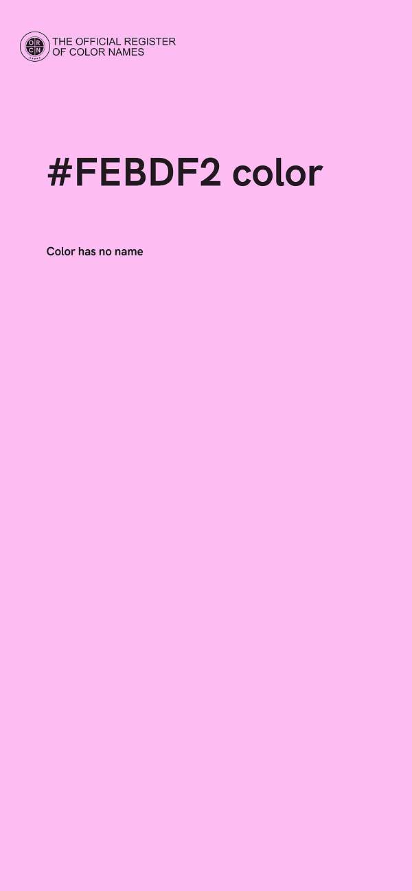 #FEBDF2 color image