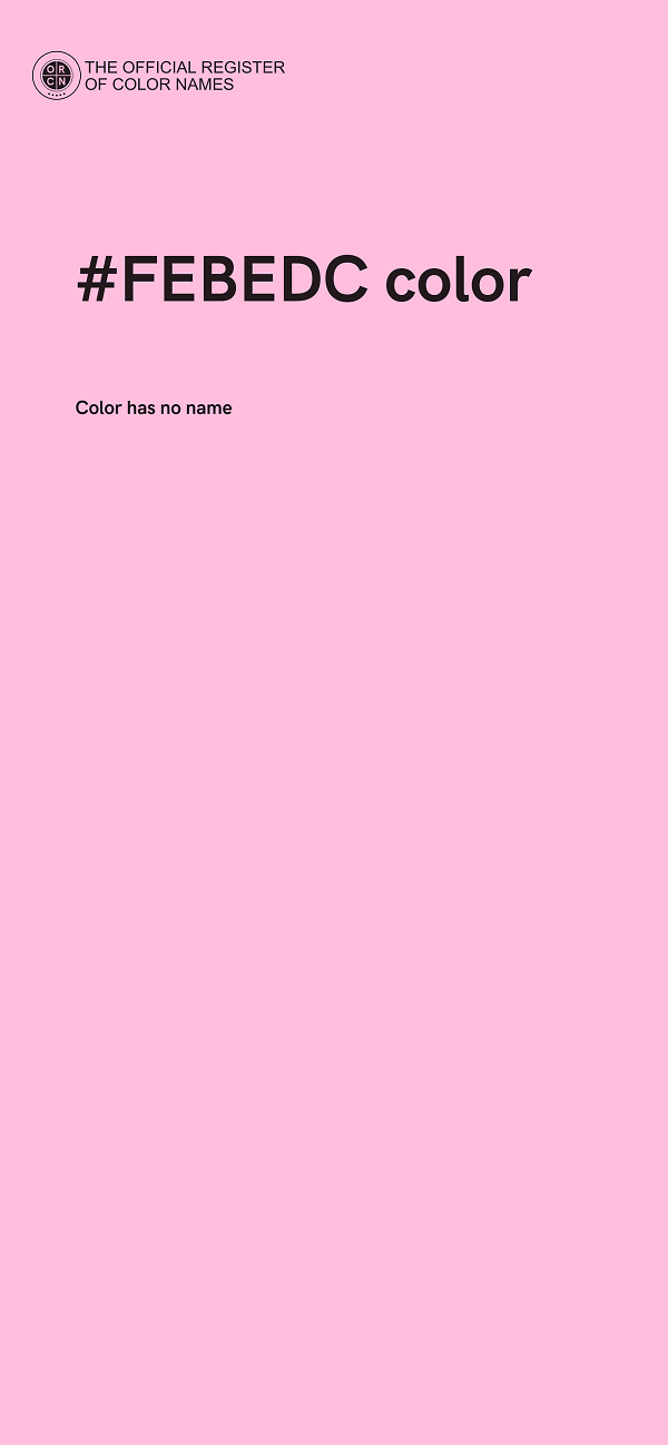 #FEBEDC color image