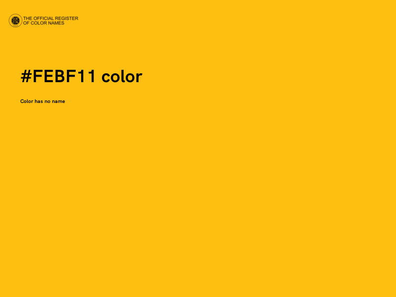 #FEBF11 color image