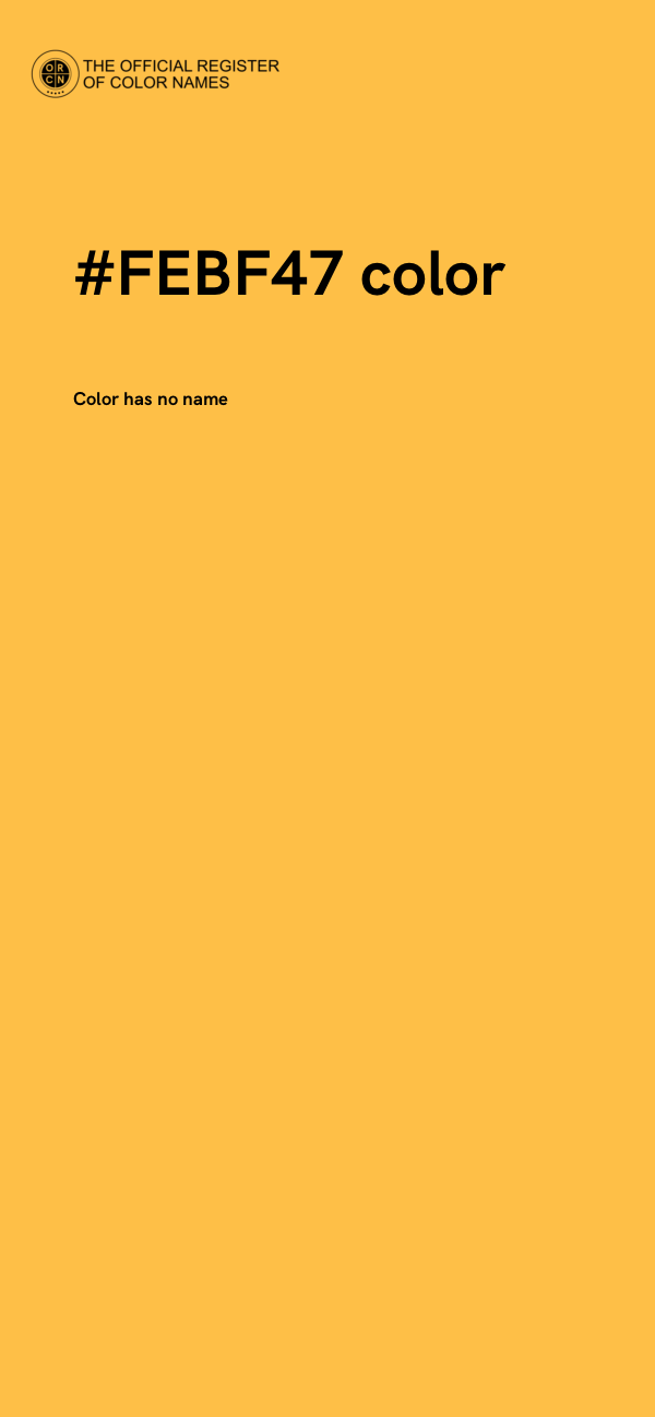 #FEBF47 color image