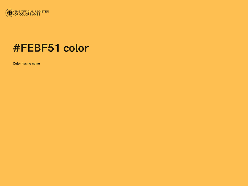 #FEBF51 color image