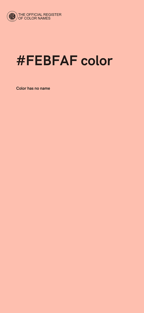 #FEBFAF color image
