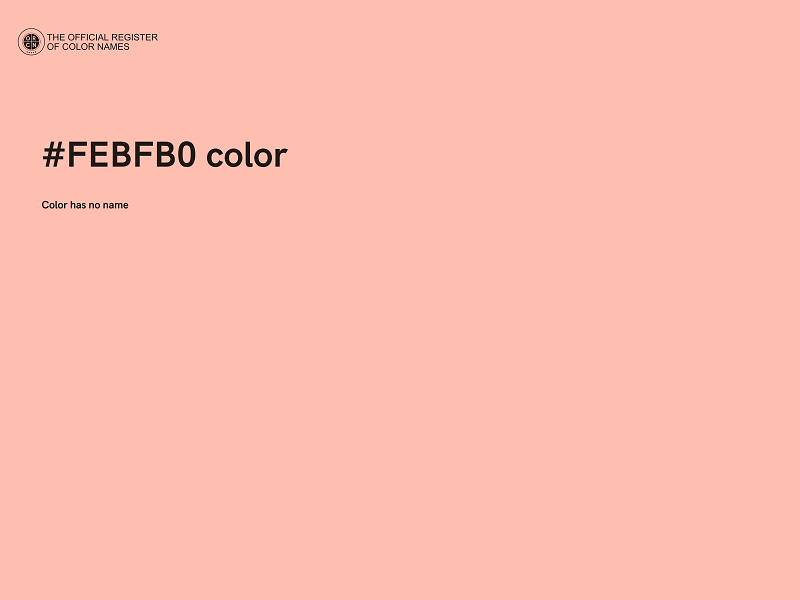 #FEBFB0 color image