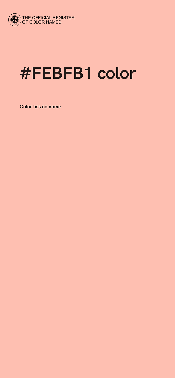 #FEBFB1 color image