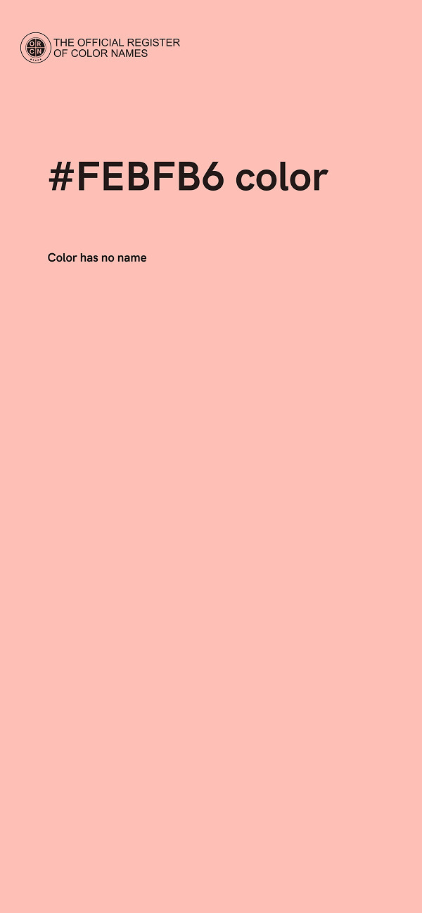 #FEBFB6 color image