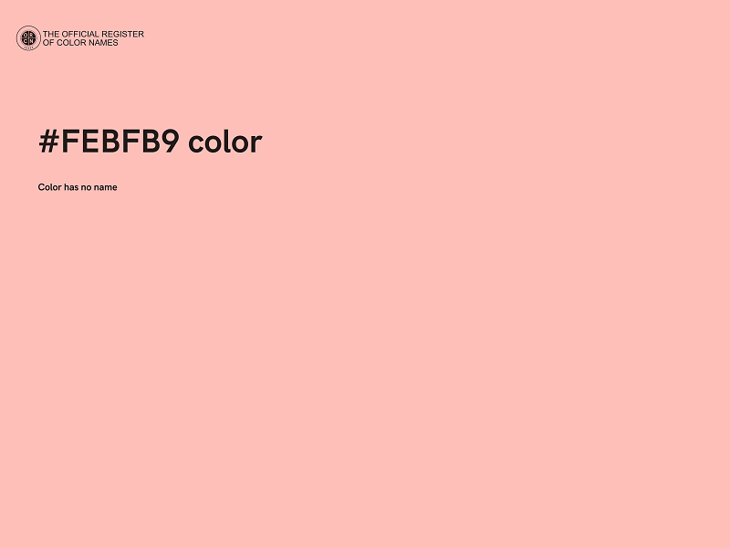 #FEBFB9 color image