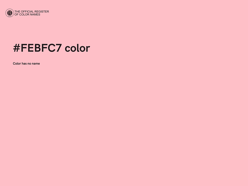 #FEBFC7 color image