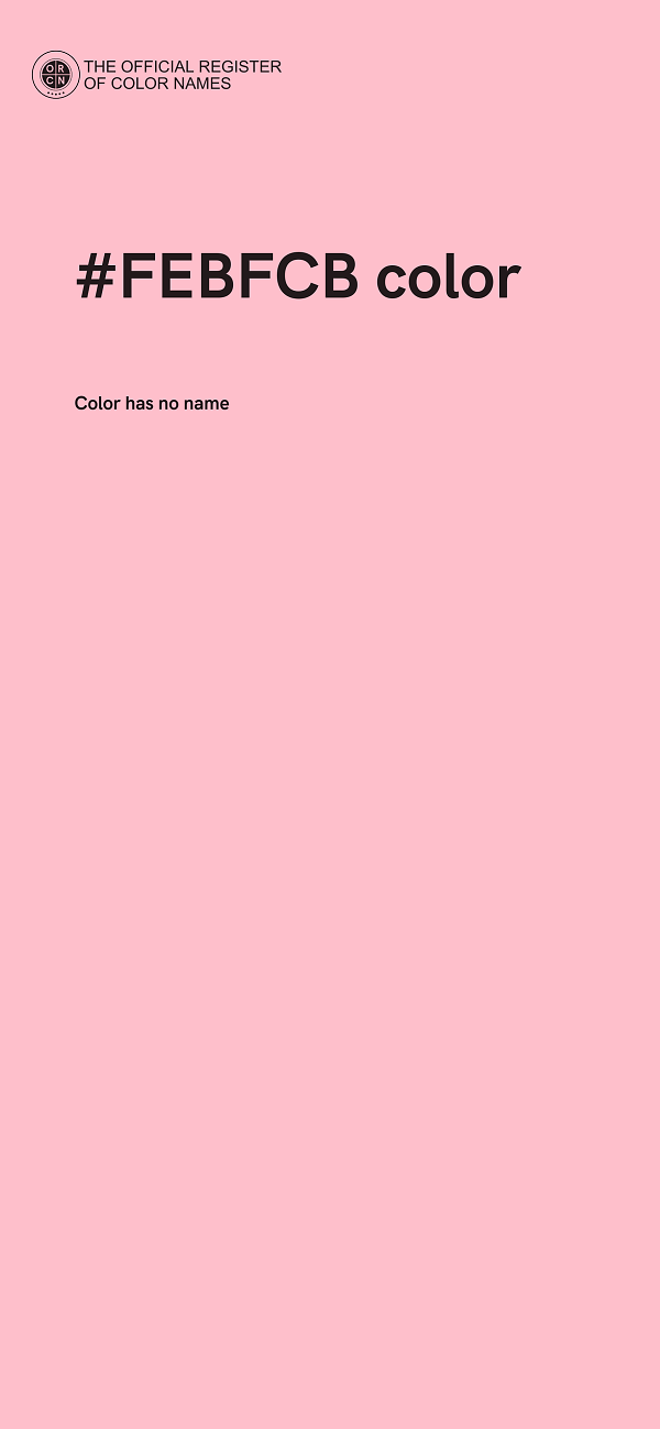 #FEBFCB color image