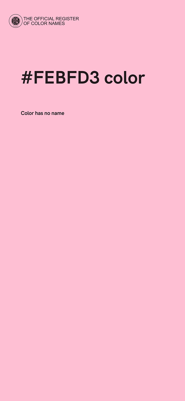 #FEBFD3 color image