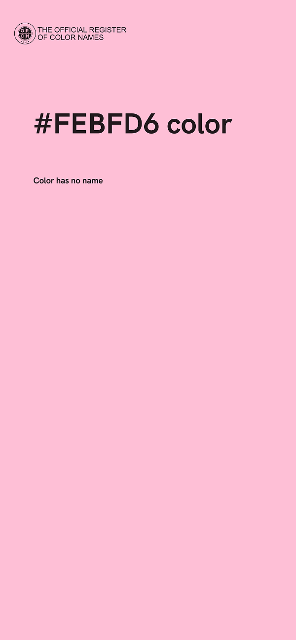 #FEBFD6 color image