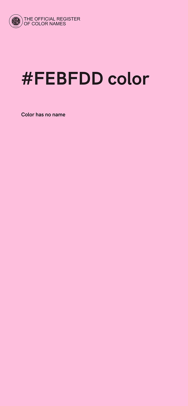 #FEBFDD color image