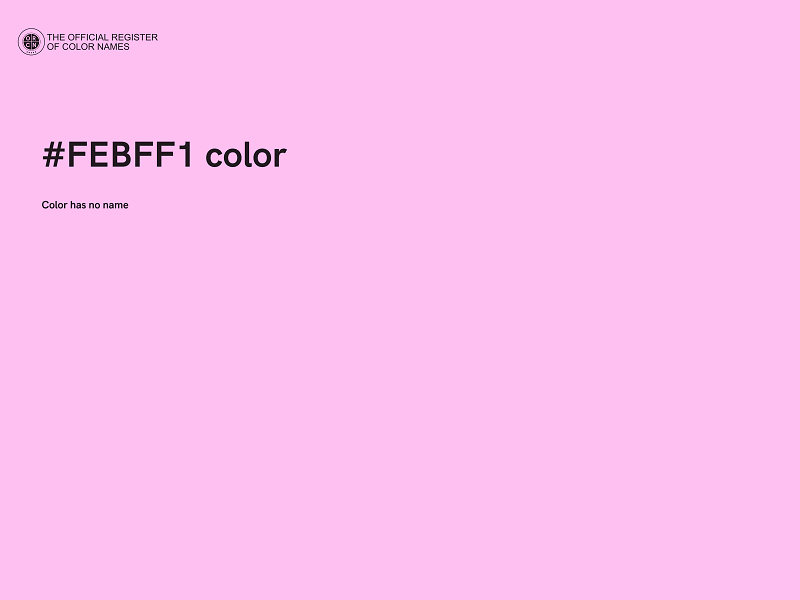 #FEBFF1 color image